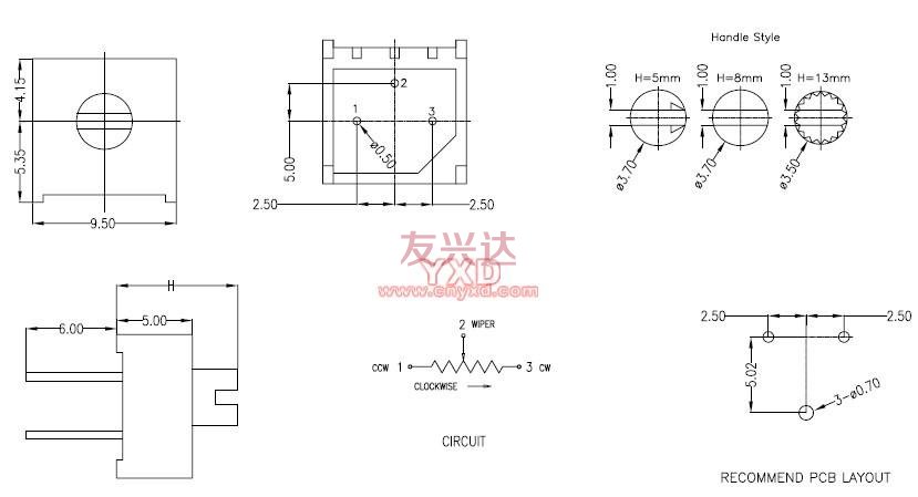 3386電位器_3386F_技術參數(shù)